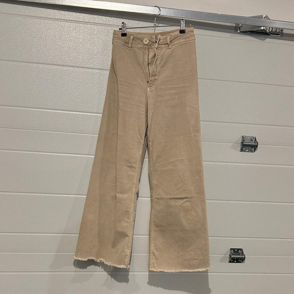 Zara Tan Wide-Leg Jeans